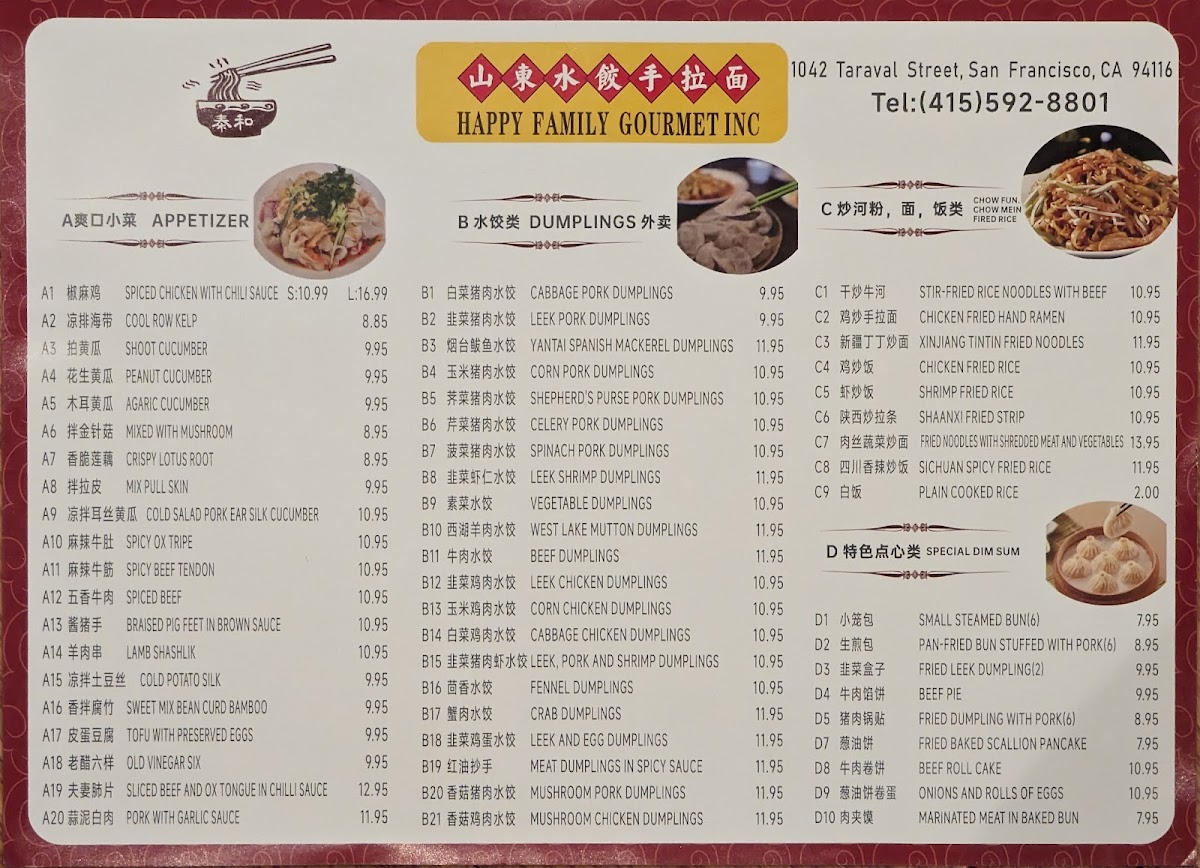 Menu Happy Family Gourmet Inc-3