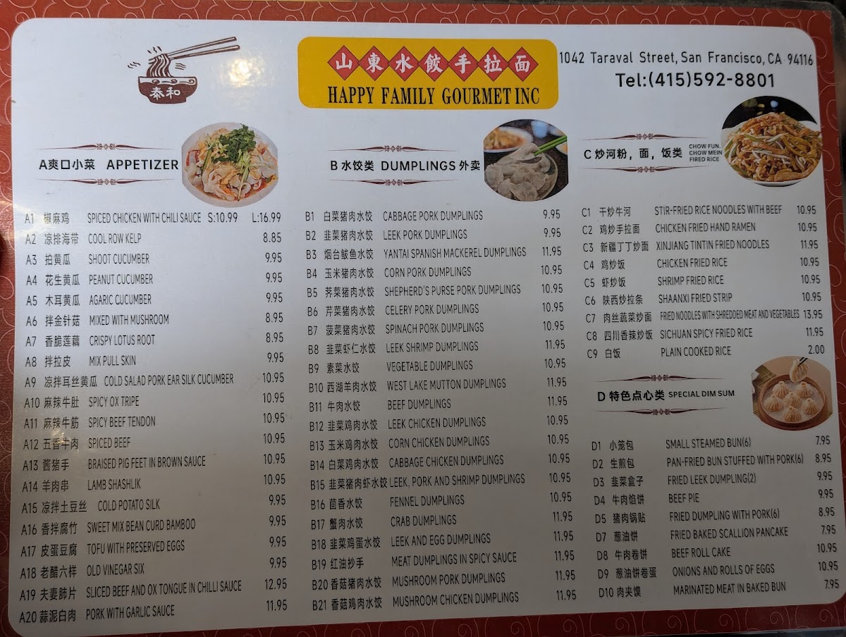 Menu Happy Family Gourmet Inc-7